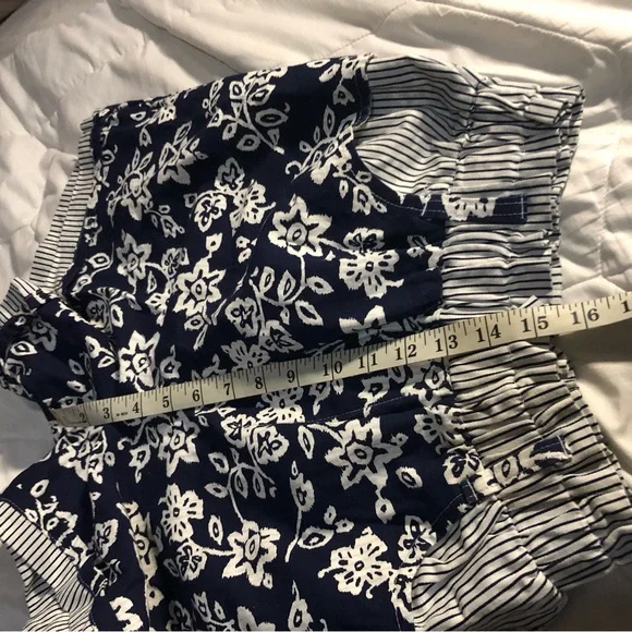 Vintage 80s striped floral mixed pattern super high waisted shorts - Picture 8 of 10